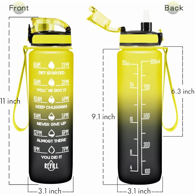 Plastic Water Bottle Factory - 750ml Cute Straw Motivational