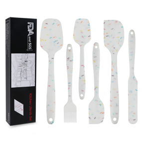 Silicone Scraper Set Factory - 6 Piece Oil Brush Spatula