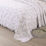 Quilted Bedspread Factory - 3 Pcs Embroidery with Pillowcases