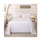 Quilted Bedspread Factory - 3 Pcs Embroidery with Pillowcases