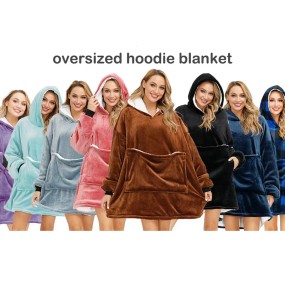 Wearable Blanket Factory - Hot Sale Hoodie Sweatshirt Large Pocket