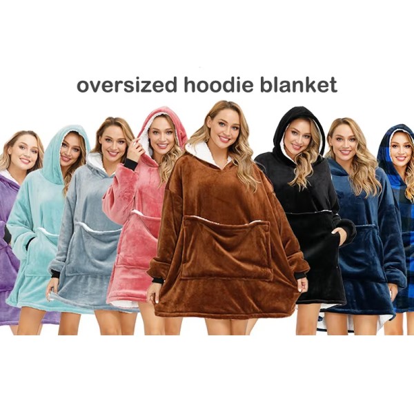Wearable Blanket Factory - Hot Sale Hoodie Sweatshirt Large Pocket
