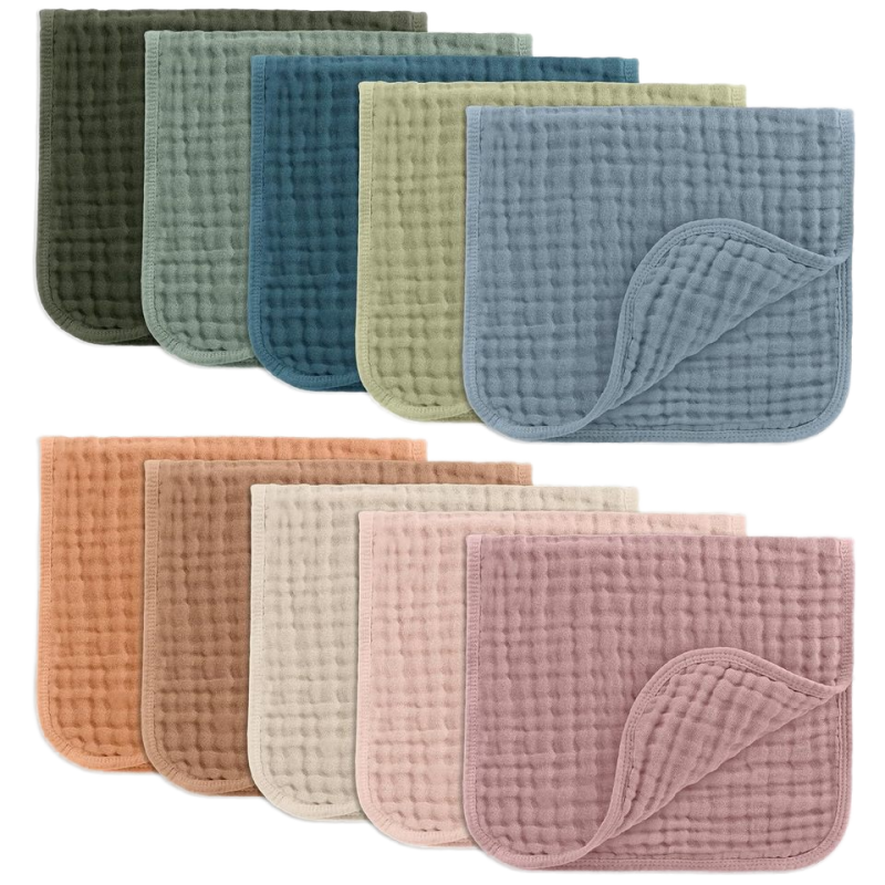 Burp Cloths Factory - 100% Cotton Muslin Ultra Absorbent