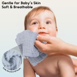 Baby Washcloths Factory - 6 Pack 100% Cotton Large Absorbent