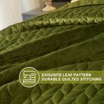 Velvet Quilt Set Factory - Luxury Green Reversible Coverlet