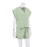 Women Lounge Set Factory - Soft Cotton Gauze Sleeveless Top