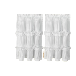 Ruffle Shower Curtain Factory - 2 Pack Handcrafted Bow