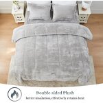 Faux Fur Comforter Set Factory - Luxury Ultra Soft Queen