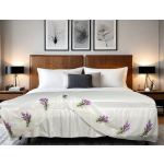 Bed Skirt Factory - Elastic Lilac Embroidery Dust