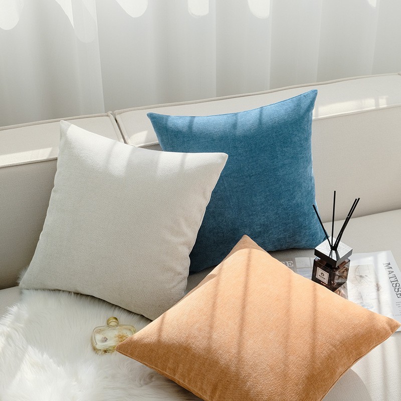 Chenille Pillow Case Factory - Solid Color Knitted Bag