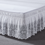 Bed Skirt Factory - 16 Inches Floral Pattern Elastic