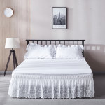 Bed Skirt Factory - 16 Inches Floral Pattern Elastic