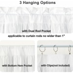 Ruffle Shower Curtain Factory - 2 Pack Handcrafted Bow