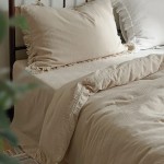 Muslin Duvet Cover Set Factory - 2 Layer Fringe Lace 4 Pcs