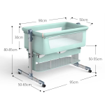 Bedside Bassinet Manufacturer - 6 Height Adjustable Wheels