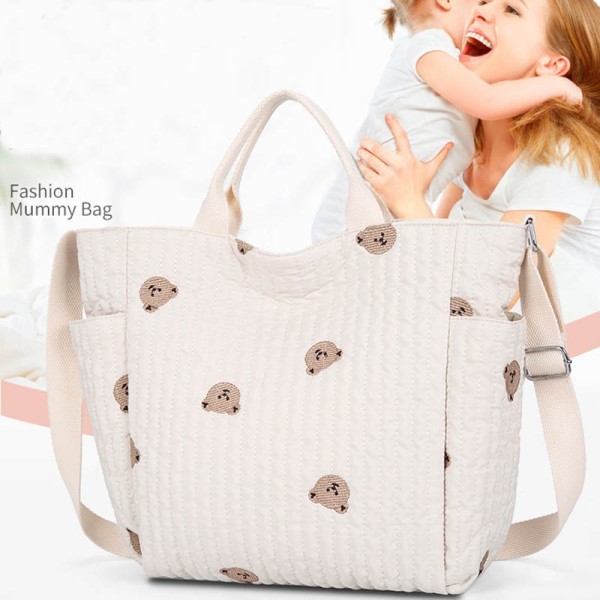 Diaper Bag Manufacturer - Animal Bear Embroidery Tote