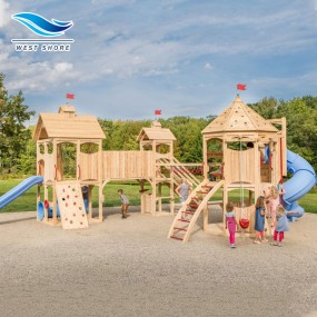 Play Set Manufacturer - Wooden House Ladder Swing