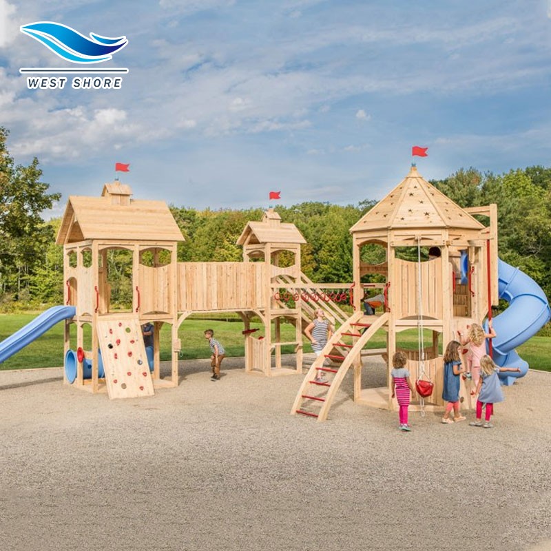 Play Set Manufacturer - Wooden House Ladder Swing