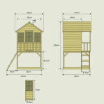 Playhouse Manufacturer - Outdoor Wooden Tower Slide