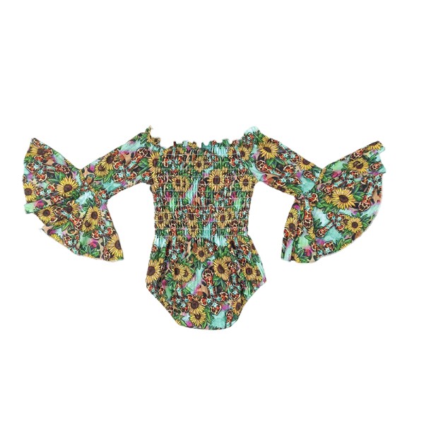 Girls Cartoon Print Baby Romper Zipper Toddler 100% Cotton Organic Summer Short Sleeve Romper Wholesale Baby Romper