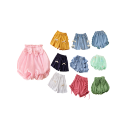 2023 Wholesale Korean Style New Arrival Children Shorts Thin Girl Outer Pants Hot Pants Outer Wear Girl Western Style Casual Shorts