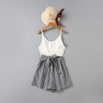 Mother Daughter Family Matching Clothing Women's Wear Mommy and Me and Baby Wear Stripe Romper