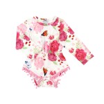 O-Neck Waith Ruffle Toddler Romper for 5-6 Years Girl with Bow