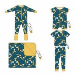 Bamboo Baby Romper Kids Pajamas Zipper Romper Footed Zippy Toddler Baby Girl Romper Baseball Print Romper