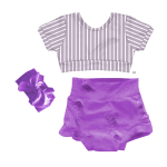 Custom Made/ODM Children Girls Clothing Set Solid Color Girl T-Shirt Shorts Two-Piece Set