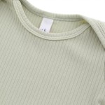 Newborn Baby Gown Ribbed Solid Color Easy Neck Design Sleep Sack + Matching Mountain Knot Pajama Set