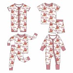 ODM Popular Wholesale 95% Bamboo 5% Spandex Baby Romper Newborn Zipper Romper