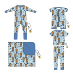 Bamboo Print Baby Pajamas Mermaid Ballerina Bamboo Romper Girl Zipper Bamboo Sleeper