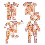 ODM Popular Wholesale 95% Bamboo 5% Spandex Baby Romper Newborn Zipper Romper