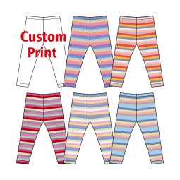 Summer Thin Girl Floral Capri Pants Wear Stripe Print Children Milk Silk Casual Girl Pants