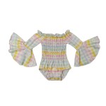 Girls Cartoon Print Baby Romper Zipper Toddler 100% Cotton Organic Summer Short Sleeve Romper Wholesale Baby Romper