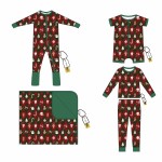 Christmas Custom Print Casual Double Zipper Bamboo Viscose Baby Skin-Friendly Pants
