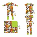 Bamboo Baby Romper Kids Pajamas Zipper Romper Footed Zippy Toddler Baby Girl Romper Baseball Print Romper