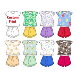 Unique Design Boys Custom Clothing Set Toddler Outfit Baby Girl 2PCS Set