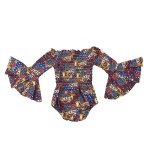 Girls Cartoon Print Baby Romper Zipper Toddler 100% Cotton Organic Summer Short Sleeve Romper Wholesale Baby Romper