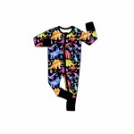 Custom Print Designer Style Newborn Bamboo Romper Zipper Romper Long Sleeve Kids Romper Baby Romper Wholesale