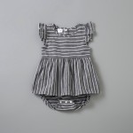 Mother Daughter Family Matching Clothing Women's Wear Mommy and Me and Baby Wear Stripe Romper