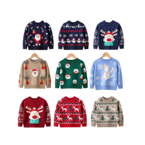 Toddler Boy Girl Christmas Season Autumn/Winter Warm Knit Long Sleeve Top Children Sweater