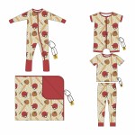 Bamboo Baby Romper Kids Pajamas Zipper Romper Footed Zippy Toddler Baby Girl Romper Baseball Print Romper
