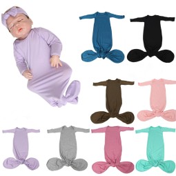 Long Sleeve Organic Cotton Bamboo Baby Sleep Sack Infant Sack Sack Winter Gauze Baby Sleep Sack Knot Baby Sleeping Bag