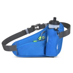 Outdoor Sports Belt Waist Bag with Water Bottle Holder & Zippered Handbag Waist Bag