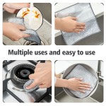 Multipurpose Double-Sided Silver Fiber Dishwashing Cloth Reusable Kitchen Cleaning Cloth and Non-Oily Pot Wiping Cloth