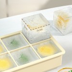 Easy-Release Silicone Cube Tray Ice Cream Tool with Convenient Release Mold for Ice Cube Tray Box