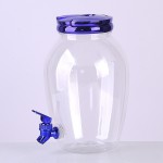 Hot-Selling Transparent Plastic Summer Beverage Dispenser with Faucet Press-Type Camping Water Flow