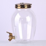 Hot-Selling Transparent Plastic Summer Beverage Dispenser with Faucet Press-Type Camping Water Flow