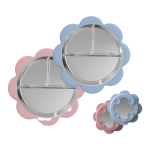 2025 Hot-Selling New Baby Product Cute Design Stainless Steel Baby Suction Plate Removable Silicone Shell